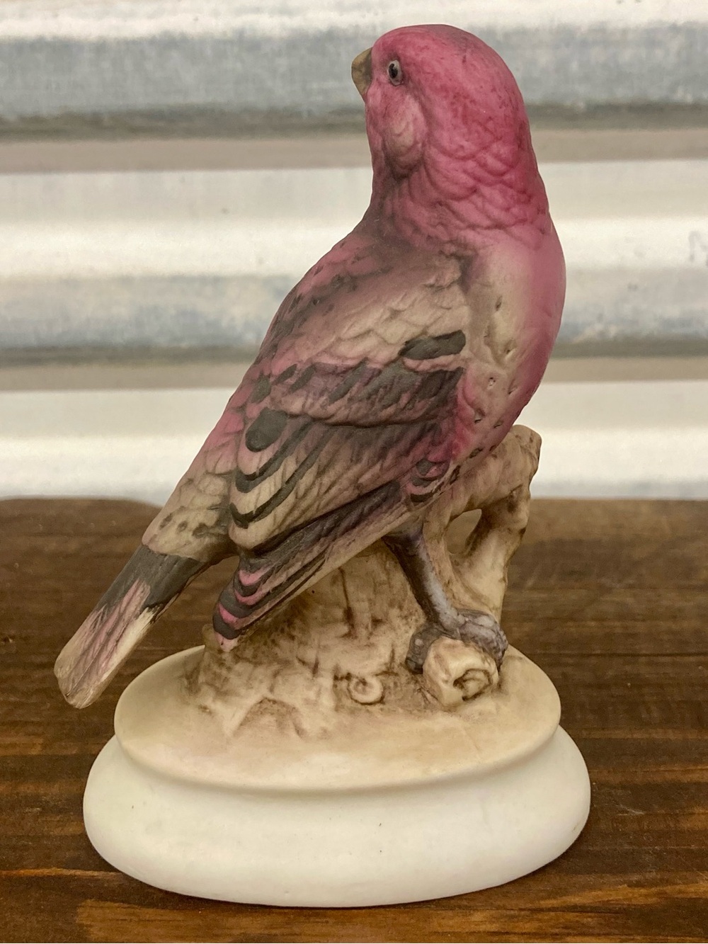 Lefton China "House Finch" Hand Painted Ceramic Bird Figurine KW4206 Pink Brown - Picture 2 of 12